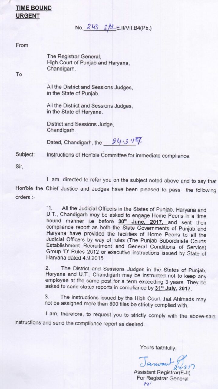 Chief justice order